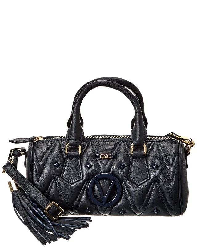 Handle bags with thick handles for support -Valentino by Mario Valentino Pillow Diamond Leather Shoulder Bag