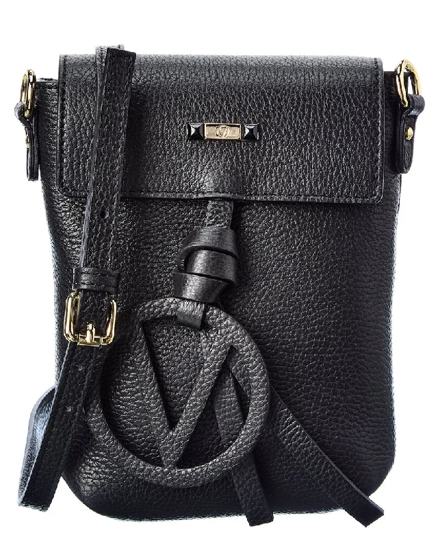 Handle bags with spacious interiors for storage -Valentino by Mario Valentino Salma Medallion Leather Crossbody