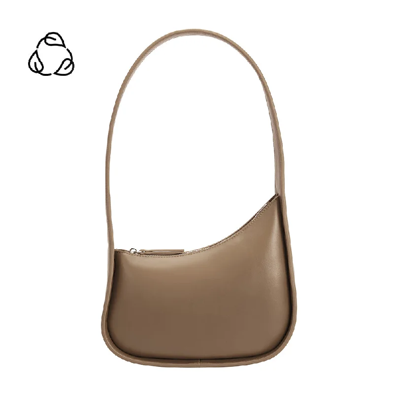 Handle bags with playful patterns for fun -Willow Taupe Recycled Vegan Shoulder Bag