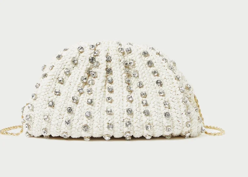 Handle bags with inner compartments for essentials -Women's Bailey Dome Clutch In White