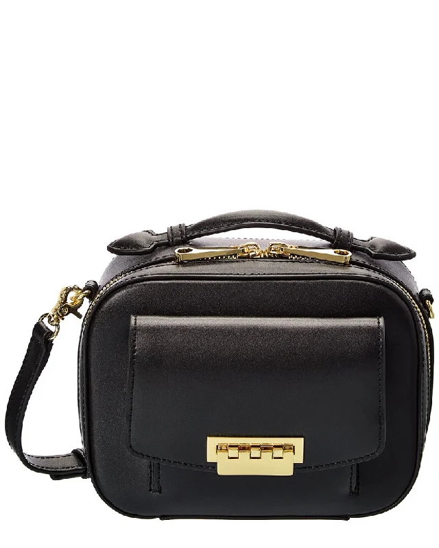 Handle bags with modern cutouts for style -ZAC Zac Posen Earthette Small Box Leather Crossbody